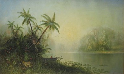 Lot 1 - American School 19th Century Fishing in the...