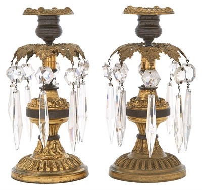 Lot 397 - Pair of Victorian Gilt-Metal and Glass...