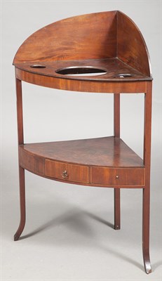 Lot 296 - George III Mahogany Corner Washstand Height 41...