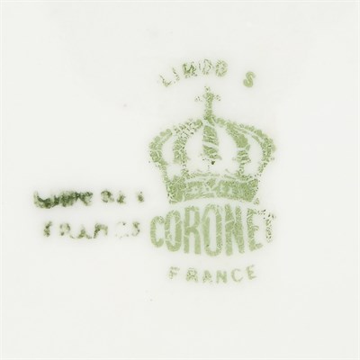 Lot 138 - Limoges Coronet Gilt and Polychrome Decorated...