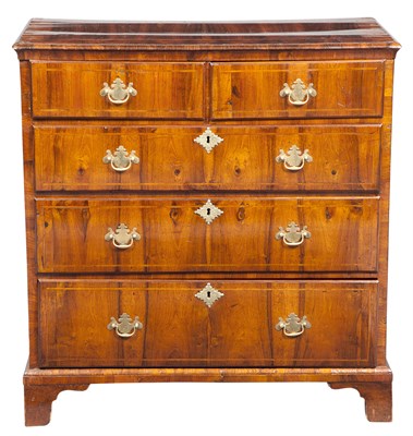 Lot 292 - George I Style Inlaid Walnut Chest of Drawers...