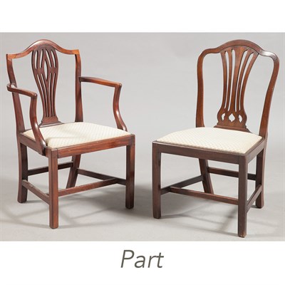 Lot 298 - Assembled Set of Six George III Style Mahogany...