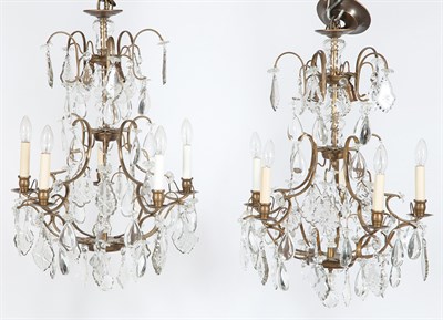 Lot 327 - Pair of Louis XV Style Brass Finish Metal and...