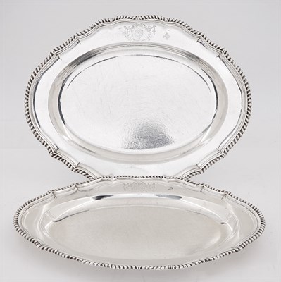 Lot 252 - Pair of George III Sterling Silver Platters...