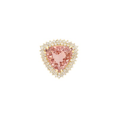 Lot 119 - Gold, Morganite and Diamond Ring