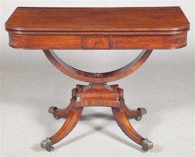 Lot 244 - Regency Style Mahogany Fold-Over Card Table...