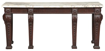 Lot 164 - George III Style Marble Top Mahogany Side...