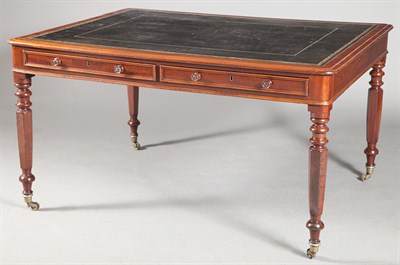 Lot 166 - Victorian Leather Inset Mahogany Writing Table...
