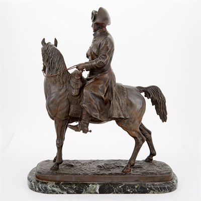 Lot 480 - Patinated Spelter Group of Napoleon Bonaparte...