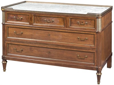 Lot 466 - Louis XVI Style Brass-Mounted Mahogany and...