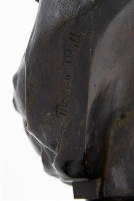 Lot 410 - Patinated Metal Bust of a Young Woman Entitled...