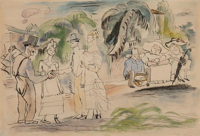 Lot 91 - Jules Pascin French, 1885-1930 (i) En Floride...