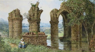 Lot 97 - Samuel Rayner British, 1820-1874 Child Playing...