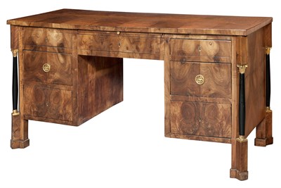 Lot 278 - German Biedermeier Walnut and Part Ebonized...