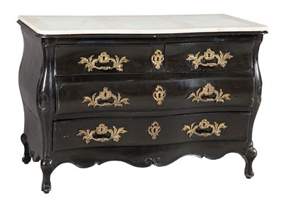 Lot 349 - Louis XV Style Gilt-Metal Mounted Ebonized...