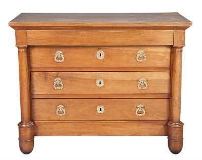 Lot 365 - Empire Mahogany Commode Height 36 1/2 inches,...