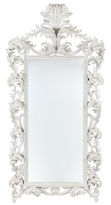 Lot 356 - Italian Baroque Style White Painted Mirror...