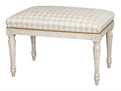 Lot 335 - Louis XVI Style White Painted and Upholstered...