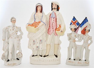 Lot 159 - Group of Nine Staffordshire Pottery Historical...
