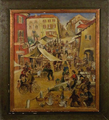 Lot 86 - John Sennhauser American, 1907-1978 Market,...