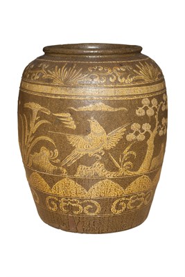 Lot 323 - Chinese Glazed Stoneware Vase Height 26 inches.