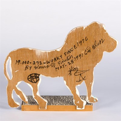 Lot 30 - Howard Finster American, 1916-2001 Lion, 1991...