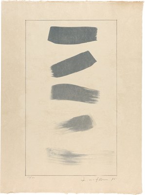 Lot 152 - Lee Ufan (b. 1936) FROM BRUSH 3 (PRINT NO. 21)...