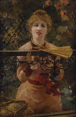 Lot 18 - Edoardo Tofano Italian, 1838-1920 Portrait of...