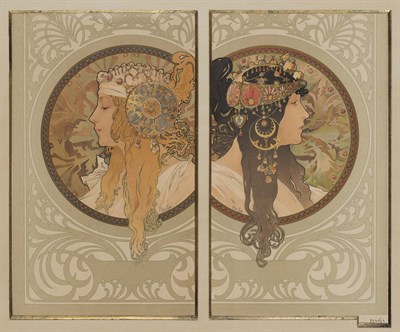 Lot 178 - Alphonse Mucha (1860-1939) TÊTES BYZANTINES:...