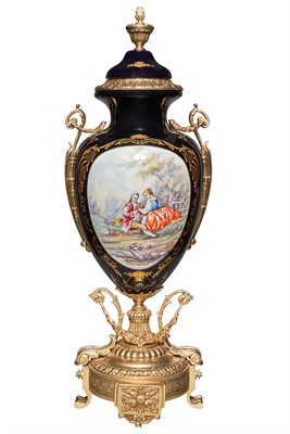 Lot 211 - Pair of Sèvres Style Gilt-Metal Mounted...
