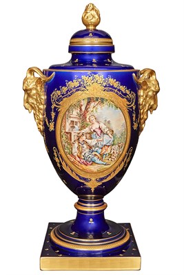 Lot 185 - Sèvres Style Gilt and Polychrome Decorated...