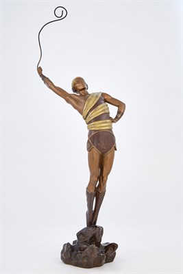 Lot 204 - Art Deco Style Cold-Painted Bronze Figure of a...