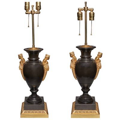 Lot 240 - Pair of Louis XVI Style Gilt-Metal Mounted...