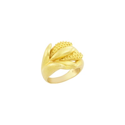 Lot 73 - Pair of Gold Earrings and Ring