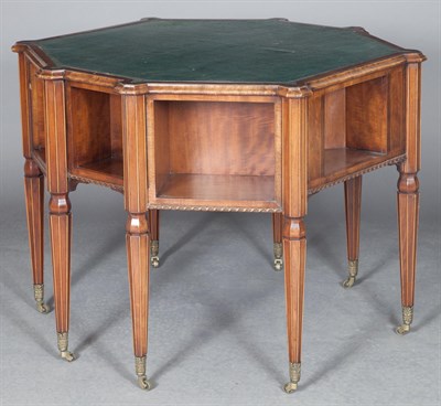 Lot 490 - Regency Style Inlaid Mahogany Library Table...