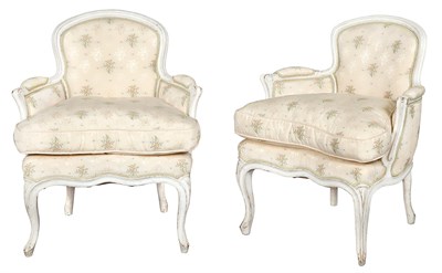 Lot 158 - Pair of Louis XV Style Painted Diminutive...