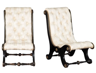 Lot 203 - Pair of Napoleon III Style Gilt-Metal Mounted...