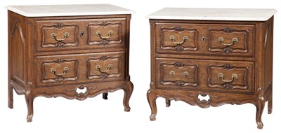 Lot 286 - Pair of Rococo Style Dark Stained and Distress...