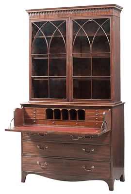 Lot 339A - Federal Style Mahogany Secretary Bookcase...