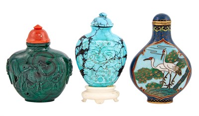Lot 197 - Group of Three Chinese Snuff Bottles Qing...