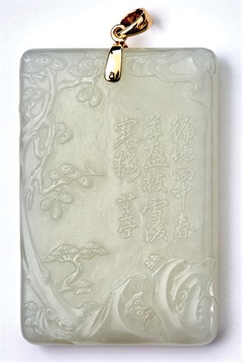 Lot 118 - Chinese White Jade Pendant Qing Dynasty The...