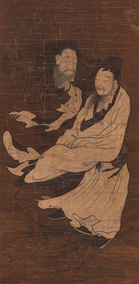 Lot 211 - Chinese School 19th Century Two scholars Ink...