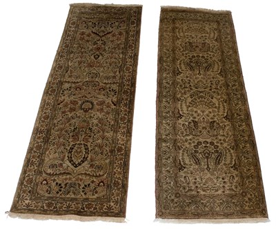 Lot 334 - Pair of Indo-Kirman Runners India,...
