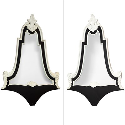 Lot 214 - Pair of Neoclassical Style Black and White...