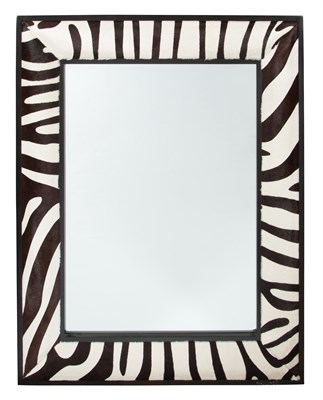 Lot 541 - Overmantel Mirror with Padded Frame Covered...