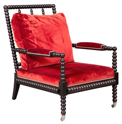 Lot 537 - Victorian Style Ebonized Bobbin-Turned...