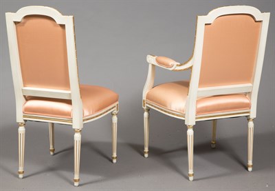 Lot 398 - Set of Twelve Louis XVI Style White-Painted...