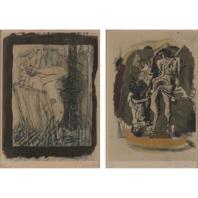 Lot 19 - After Georges Braque FEMME EN CHAISE LONGUE;...
