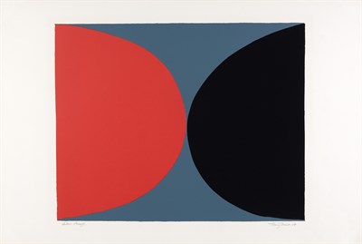 Lot 107 - Sir Terry Frost RED AND BLACK ON GREY (K. 45)...