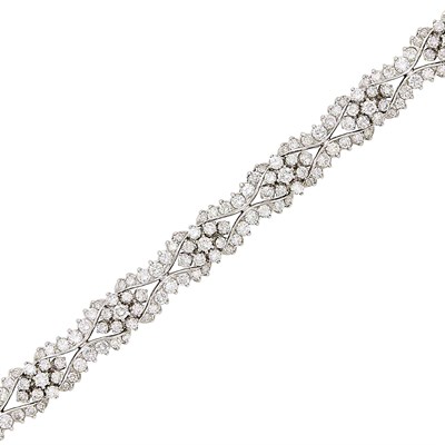 Lot 629 - Platinum and Diamond Bracelet
